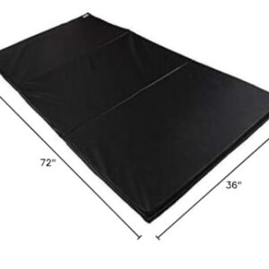 Power Systems Premium Gym Mat, 72 x 36 x 2 Inches, Jet Black (90816)