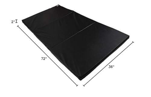 Power Systems Premium Gym Mat, 72 x 36 x 2 Inches, Jet Black (90816)