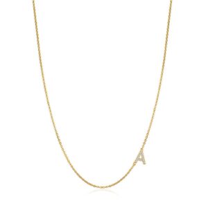 sideways initial necklace for women, 14k gold filled dainty cubic zirconia sideways letter necklace, tiny monogram initial necklace gifts for women