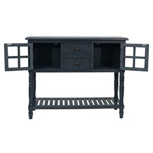 Decor Therapy Morgan Two Door Console Table, Antique Navy