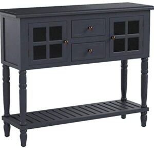 Decor Therapy Morgan Two Door Console Table, Antique Navy