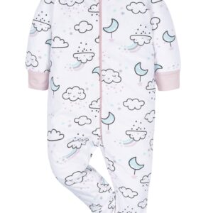 Gerber Baby Girls 4 Pack Sleep 'N Play Footie Cloudy Newborn