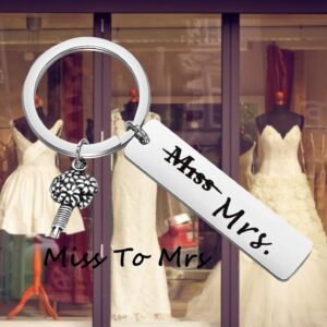 LQRI Bride Gift Miss to Mrs. Keychain Wedding Jewelry Bride To Be Gift Bridal Shower Gift (welry Bride To Be Gift Bridal Shower Gift (welry Bride To Be Gift Bridal Shower Gift (Miss to Mrs. Keychain)