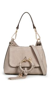 see by chloe women's joan mini hobo, motty grey, one size