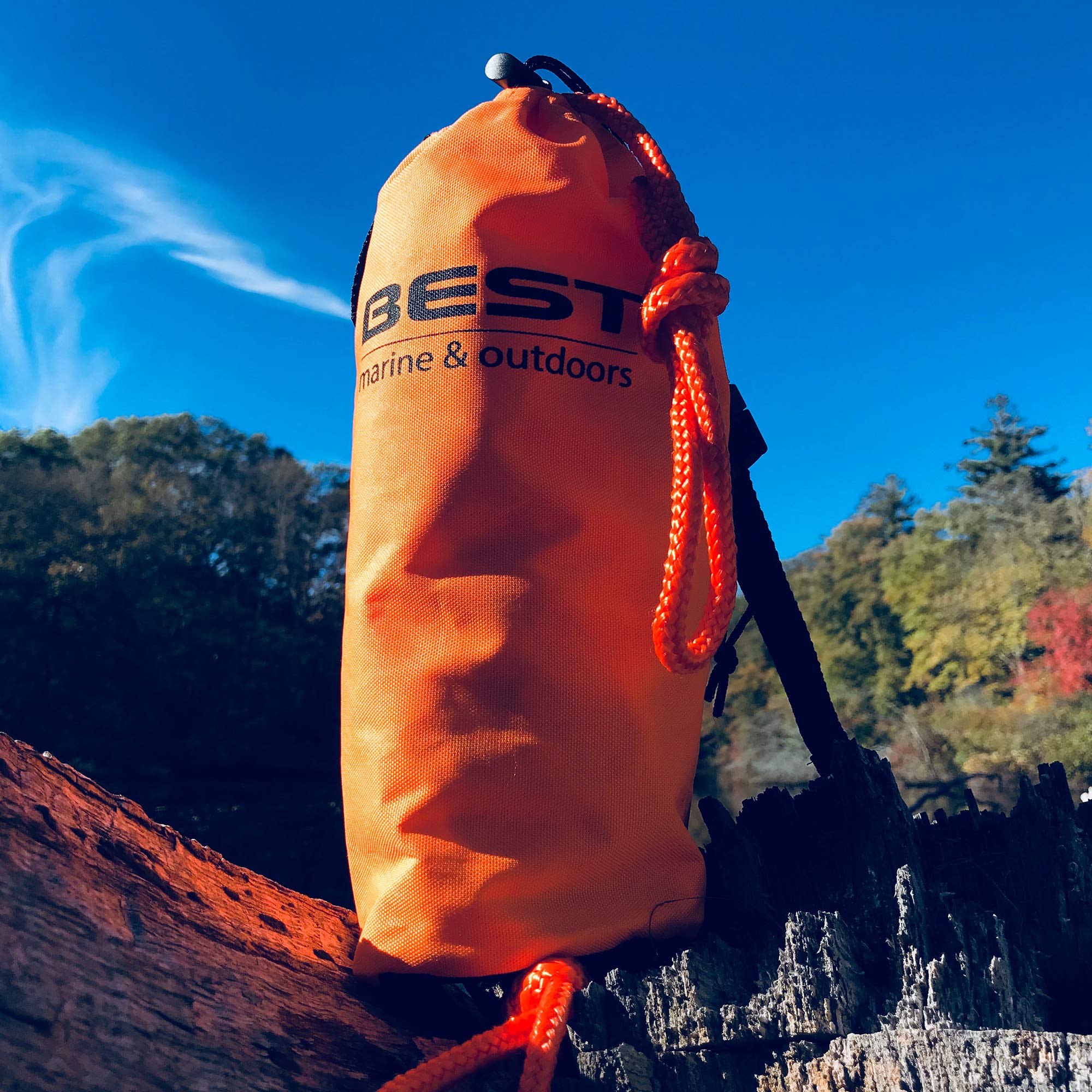 Best Marine and Outdoors Emergency Throw Rope Rescue Bag - Throwable Safety Device for Kayaking & Boating