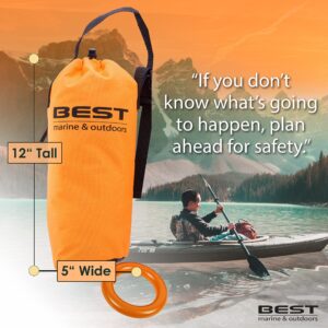 Best Marine and Outdoors Emergency Throw Rope Rescue Bag - Throwable Safety Device for Kayaking & Boating