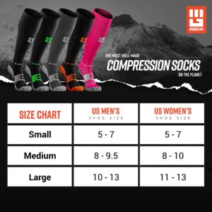 Premium Compression Socks Men and Compression Socks Women - Mens Compression Socks for Running, Womens Compression Socks, Women's Compression Socks Knee High White Compression Socks for Nurses, Travel