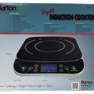 Max Burton #6450 Digital LCD 1800 Watt Induction Cooktop Counter Top Burner