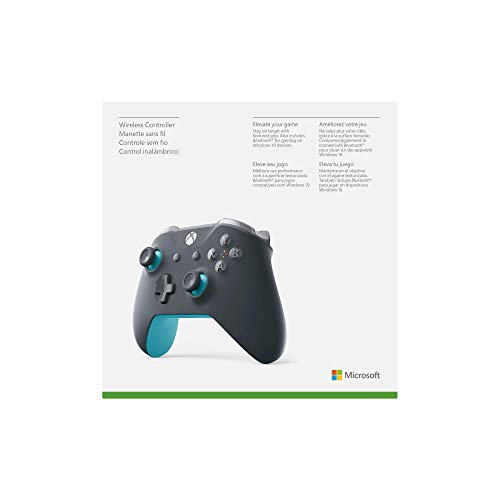 Xbox Wireless Controller Grey & Blue - Wireless - Bluetooth - Xbox One - PC - Grey and Blue