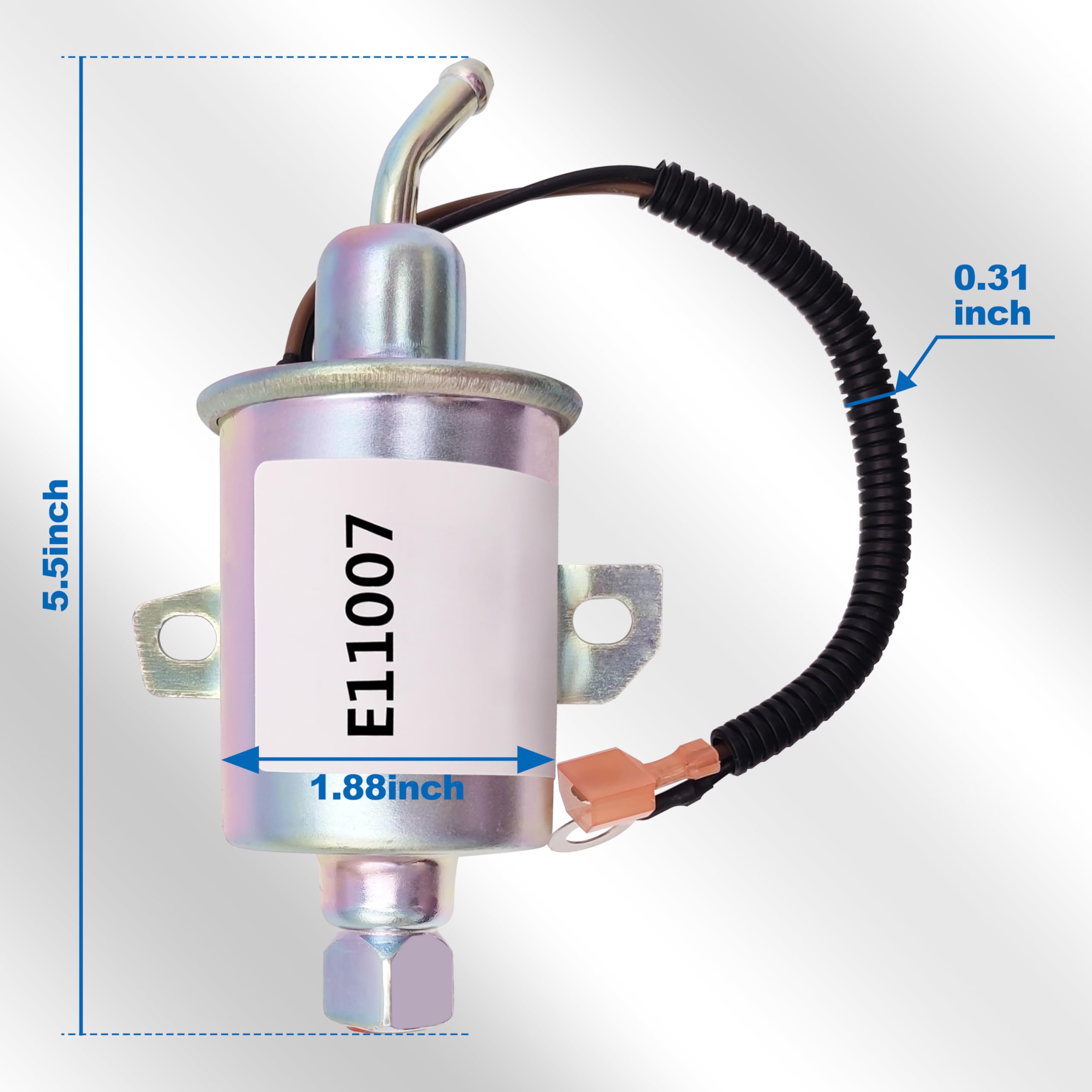 Electric Fuel Pump E11007 Replacement for Airtex E11007 A029F889 149-2311 149-2311-02 149-2311-01 149231101,Compatible with Onan Cummins Generator 4KW Microlite MicroQuiet 4000 4Kw RV