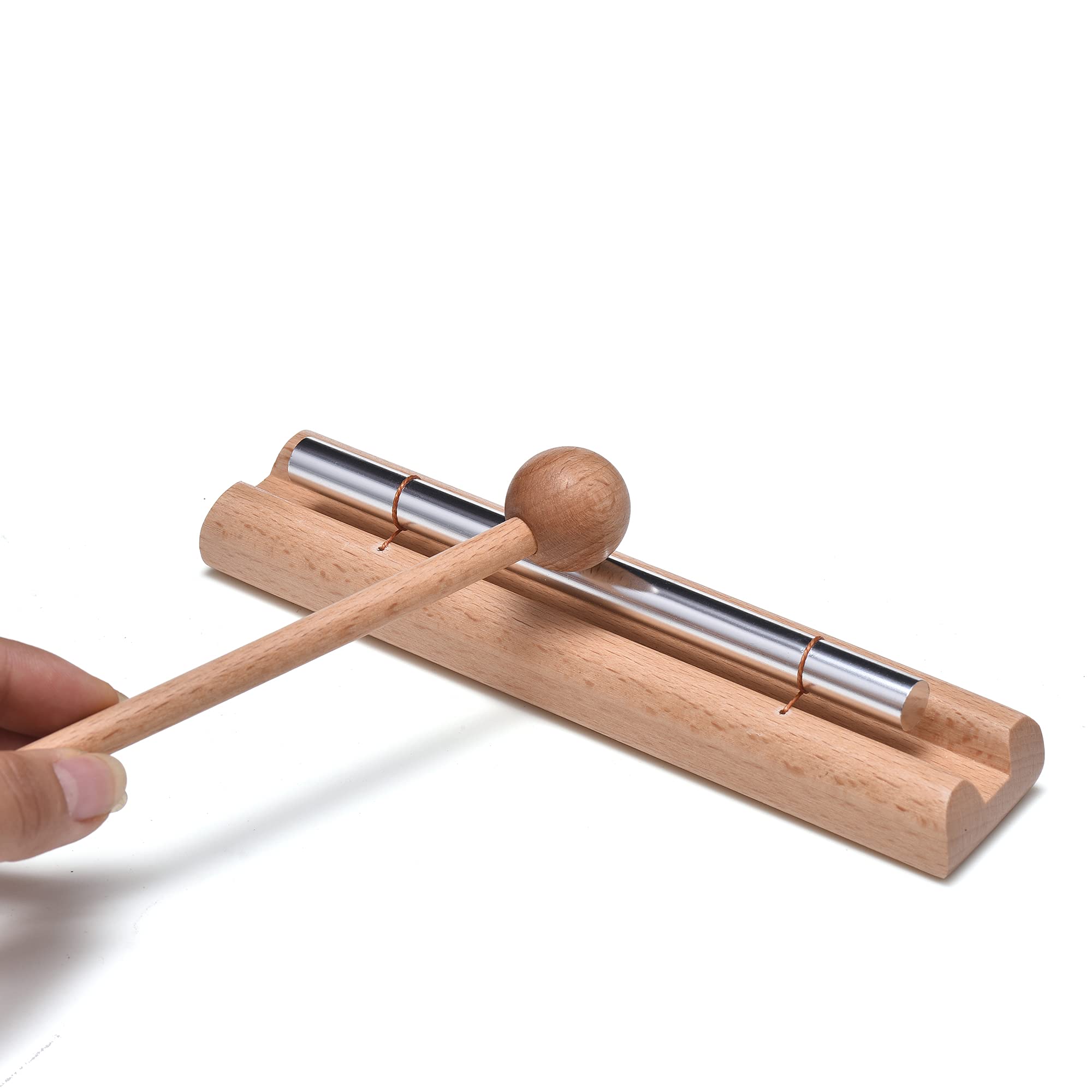 Solo Chime Musical Percussion Instrument with Mallet for Meditation, Classroom Use and Sound Therapy