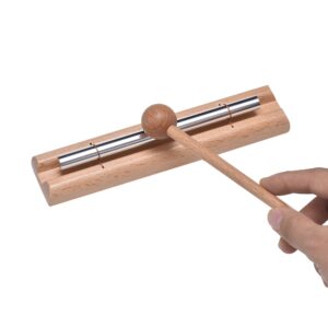 Solo Chime Musical Percussion Instrument with Mallet for Meditation, Classroom Use and Sound Therapy