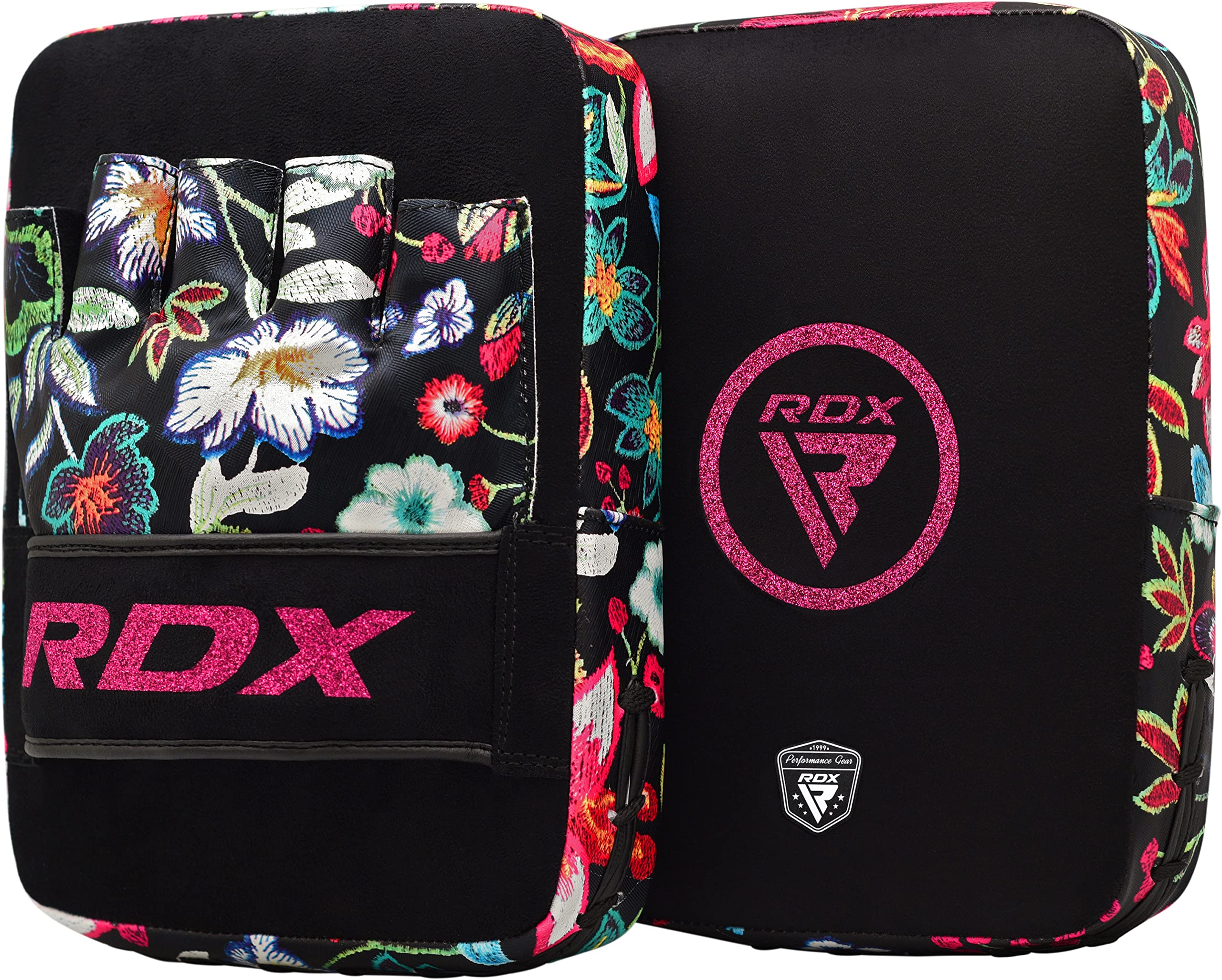 RDX Women Boxing Pads Focus Mitts, Ladies Flora Skin Hook and Jab Target Hand Pads, Great for Muay Thai, Martial Arts, MMA, Kickboxing, Karate Training, Padded Punching, Coaching Strike Shield