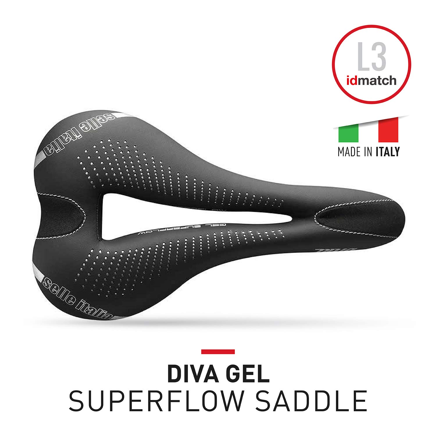 Selle Italia, Diva Gel Superflow, L, MTB and Road Bike Saddle, 270 x 152mm, Women, 285g