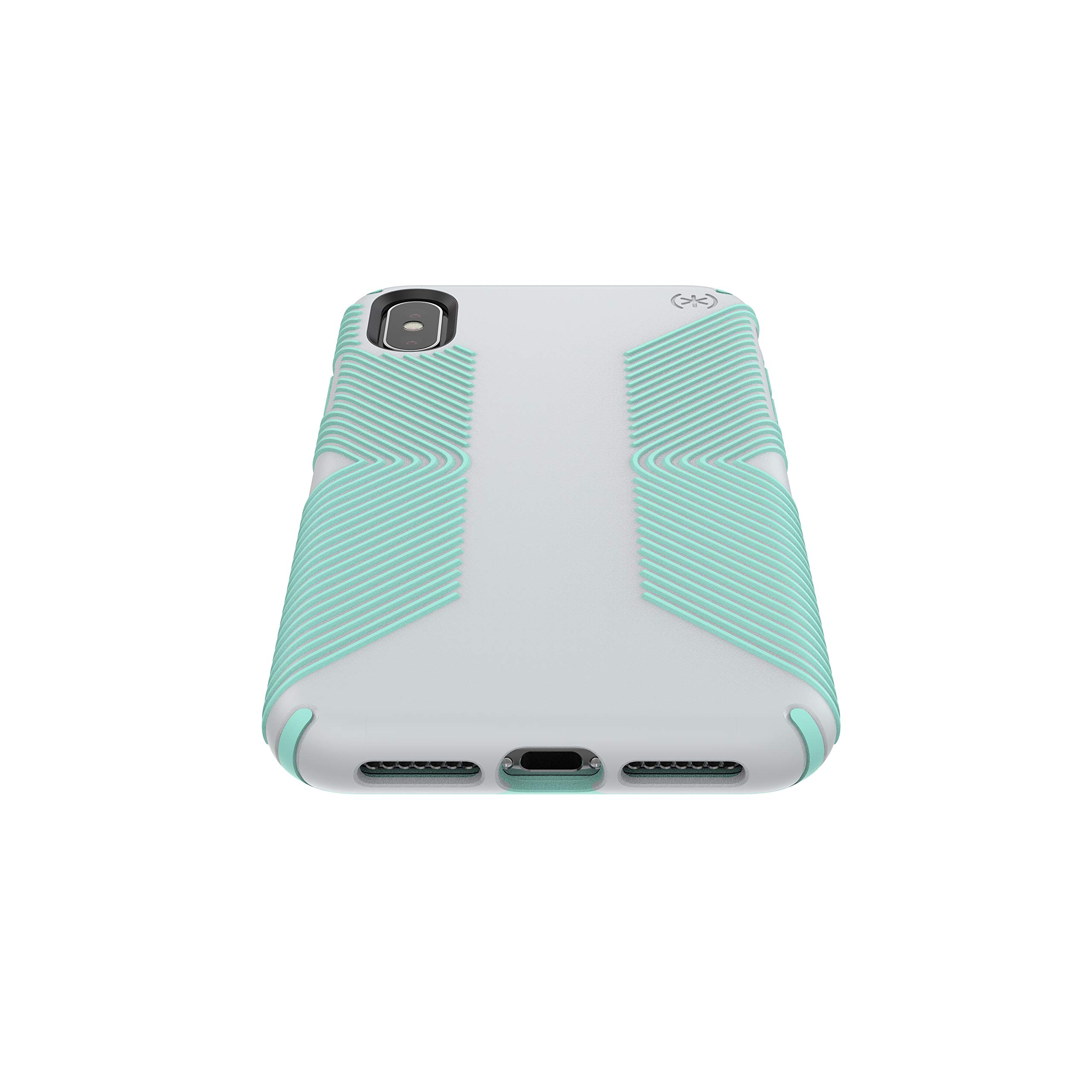 Speck Products Presidio Grip iPhone Xs Max Case, Dolphin Grey/Aloe Green