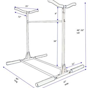 Sparehand DualFlow3 Tools-Free Double Sided Storage System - Kayak Storage Rack Shelf for 3 Kayaks or 3+ SUP