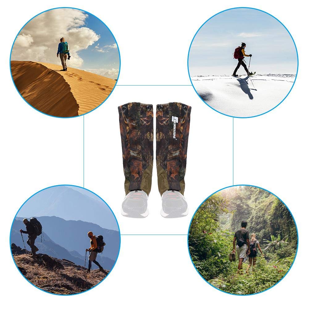 Vbestlife Snow Legging Gaiters,Outdoor Waterproof Hunting Leg Gaiters Leg Cover Wraps Snow Boot Gaiters for Cam Hiking Walking Climbing