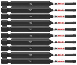 bosch itt1535b 10-pack 3-1/2 in. torx #15 impact tough screwdriving power bits