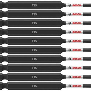 BOSCH ITT1535B 10-Pack 3-1/2 In. Torx #15 Impact Tough Screwdriving Power Bits