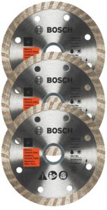 bosch db442sb3 3 pc. 4 in. standard turbo rim diamond blades for smooth cuts