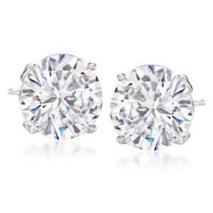 ross-simons 7.00 ct. t.w. cz stud earrings in 14kt white gold