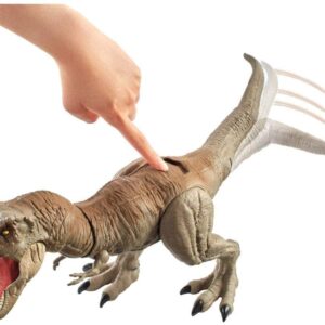 Jurassic World Bite 'n Fight Tyrannosaurus Rex in Larger Size with Realistic Sculpting, Articulation and Dual-Button Activation for Tail Strike and Head Strikes, Ages 4 and Older