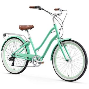 sixthreezero EVRYjourney Women's Beach Cruiser Bike, Step-Through Touring Hybrid Bicycle