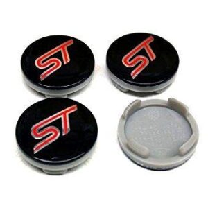 4PCS 54MM ST Racing Black RED Center Wheel HUB CAPS Emblem Cover CP9C-1A096-AA