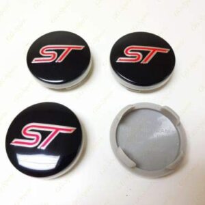 4PCS 54MM ST Racing Black RED Center Wheel HUB CAPS Emblem Cover CP9C-1A096-AA