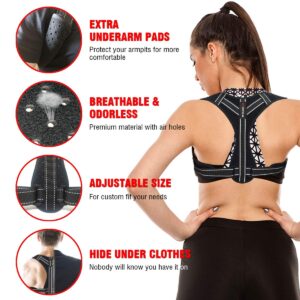 Posture Corrector for Women, Adjustable for Men, Effective Comfortable Best Brace for Posture under Clothes, Back Support Posture Brace for Shoulder and Back Pain Relief