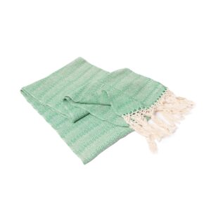 baby trapoz mexican rebozo shawl, ideal for natural birth, doula massage, 98.5", green