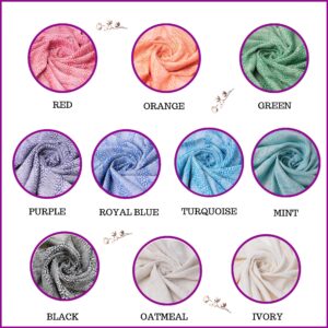 Baby Trapoz Mexican Rebozo Shawl, Ideal for Natural Birth, Doula Massage, 98.5", Purple