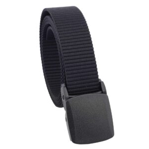 sportmusies women's nylon webbing military style tactical duty belt with plastic buckle, black