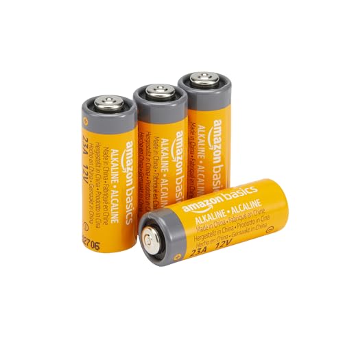 Amazon Basics 4-Pack 23A Alkaline Battery, 12 Volt, Long-Lasting Power