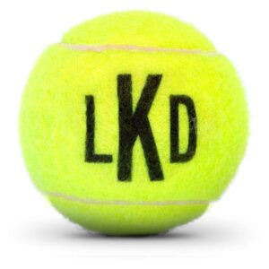 ChalkTalkSPORTS Personalized Printed Tennis Ball | Monogram Initials