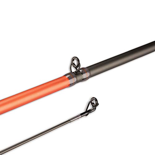 Berkley 6’6” Shock Casting Rod, 1 Piece Composite Medium Heavy Power Fishing Rod for Freshwater or Saltwater Fishing, Shock Absorbing Tip, Orange