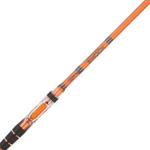 Berkley 6’6” Shock Casting Rod, 1 Piece Composite Medium Heavy Power Fishing Rod for Freshwater or Saltwater Fishing, Shock Absorbing Tip, Orange