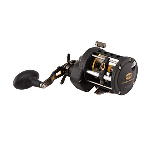 Penn 1481307 Fathom Ii Level Wind Saltwater Casting Reel, 20, 5.1 Gear Ratio, 30" Retrieve Rate, 5 Bearings, 30 lb Max Drag, Right Hand, Black Gold