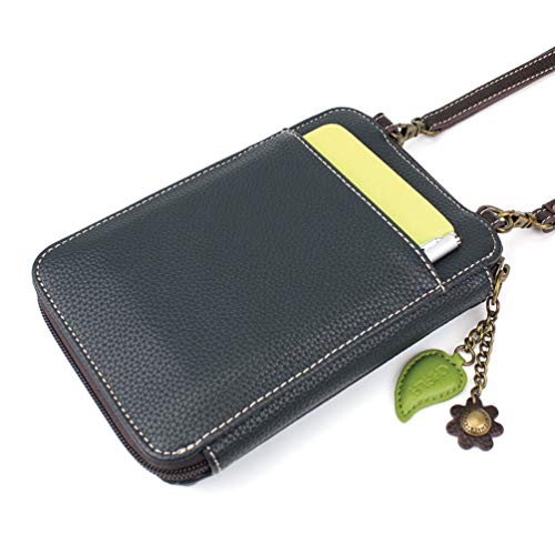 CHALA Wallet Crossbody Cell Phone Purse - Women Faux Leather Multicolor Handbag with Adjustable Strap - Dragonfly - navy