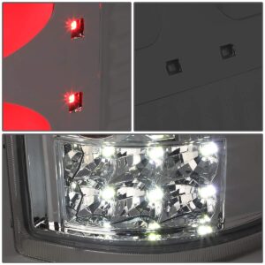 DNA MOTORING TL-F15004-LED-3D-CH-SM LED 3D Tail Light Assembly Driver & Passenger Side [Compatible with 04-08 Ford F150 Lobo]