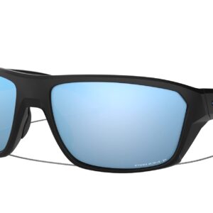 Oakley Men's OO9416 Split Shot Rectangular Sunglasses, Matte Black/Prizm Deep Water Polarized, 64 mm