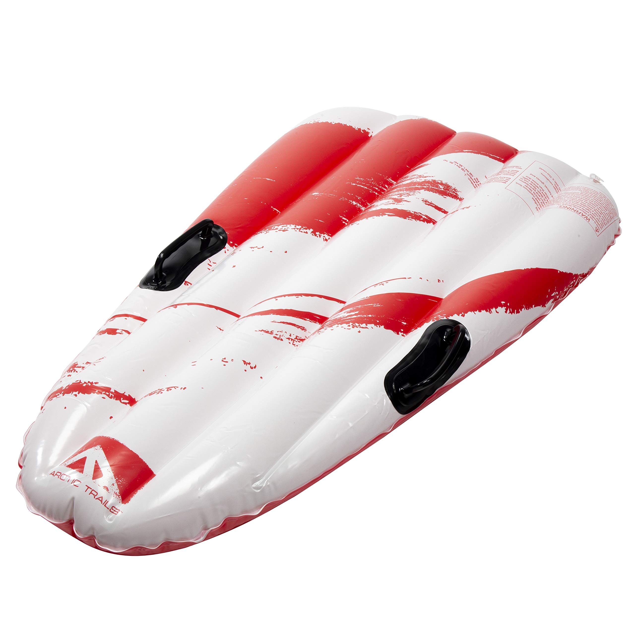 Franklin Sports Kids Snow Tube Sled - Arctic Trails Snow Racer Inflatable 1 Person Winter Inner Tube - Single Seat Kids Sled + Adults - Heavy Duty Snow Racer - Fun Kids Snow Toy - 45" x 28"