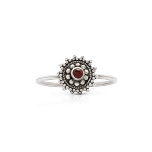 garnet vintage gipsy etnic delicate ring 925 sterling silver tribal boho chic jewelry (8)