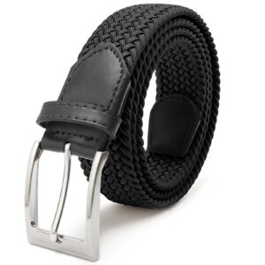 FAIRWIN Elastic Golf Belt Braided Casual 1 3/8" Width Stretch Woven Belt Flexible Women Men Belts Jeans Shorts Pants