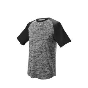 evoshield adult e304 performance pullover tech tee - black, x-large