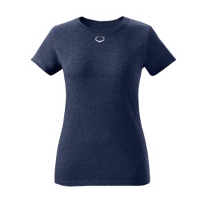 evoshield women's short sleeve tee, navy - large