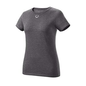 EvoShield Women's Short Sleeve Tee, Charcoal - Large