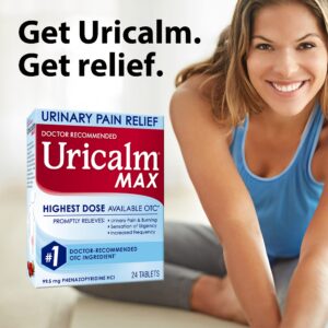 Uricalm Max - Maximum Strength - Prompt Relief of UTI Pain, Burning, Urgency & Increased Frequency - 24 Count