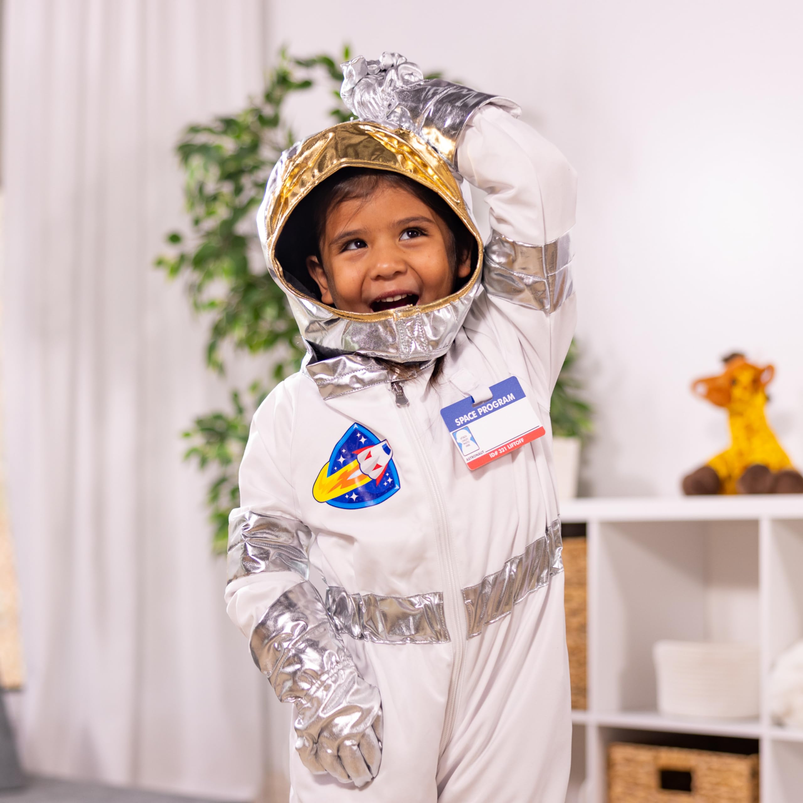 Melissa & Doug Astronaut Costume Role Play Set - Pretend Astronaut Outfit With Realistic Accessories For Kids And Toddlers Ages 3+