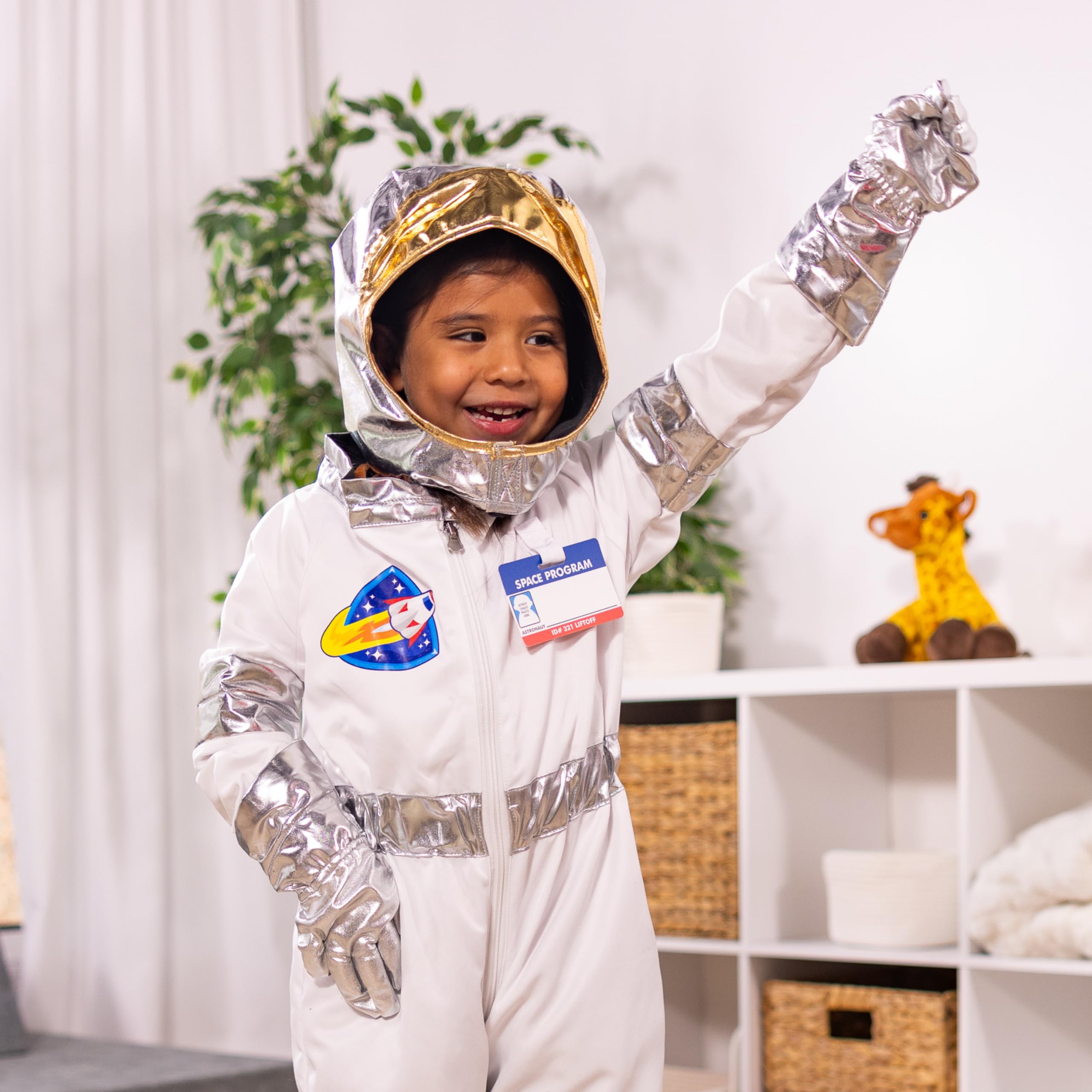 Melissa & Doug Astronaut Costume Role Play Set - Pretend Astronaut Outfit With Realistic Accessories For Kids And Toddlers Ages 3+